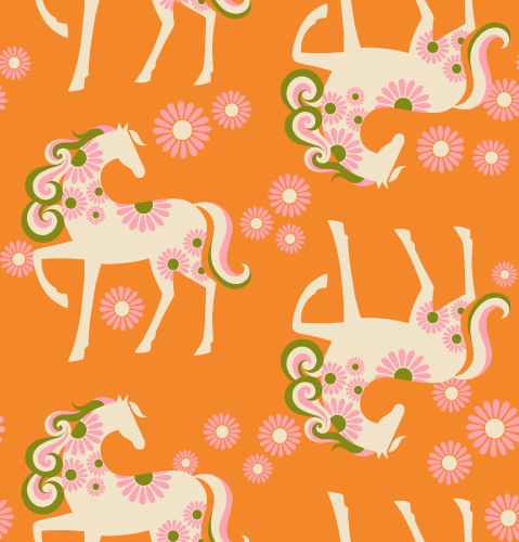 Canvas Leinen - Melody Miller - Carousel - Canvas Burnt Orange